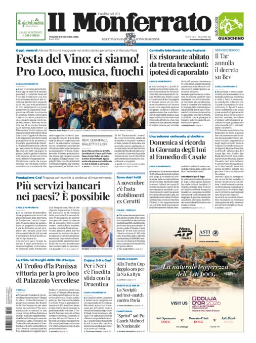 Il Monferrato - Edizione 68 del 18/09/2026